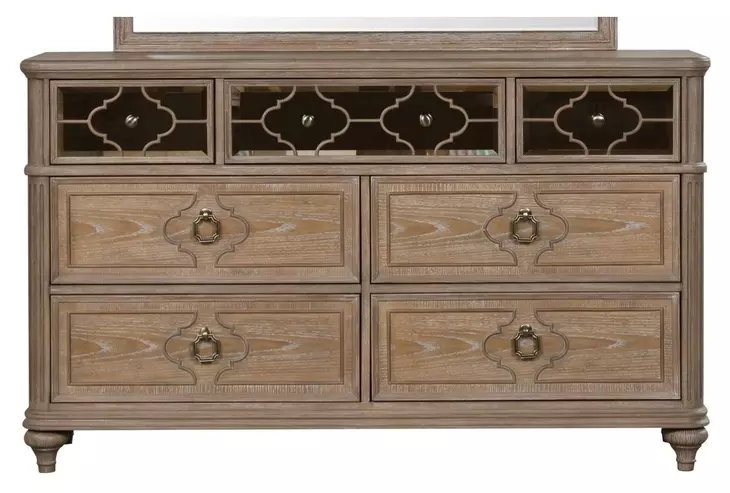 Lyris Rustic Oak 7 Drawer Dresser