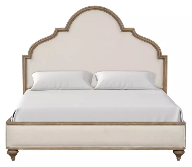 Lyris Rustic Oak King Panel Bed