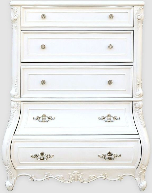 Valentini White 5 Drawer Chest