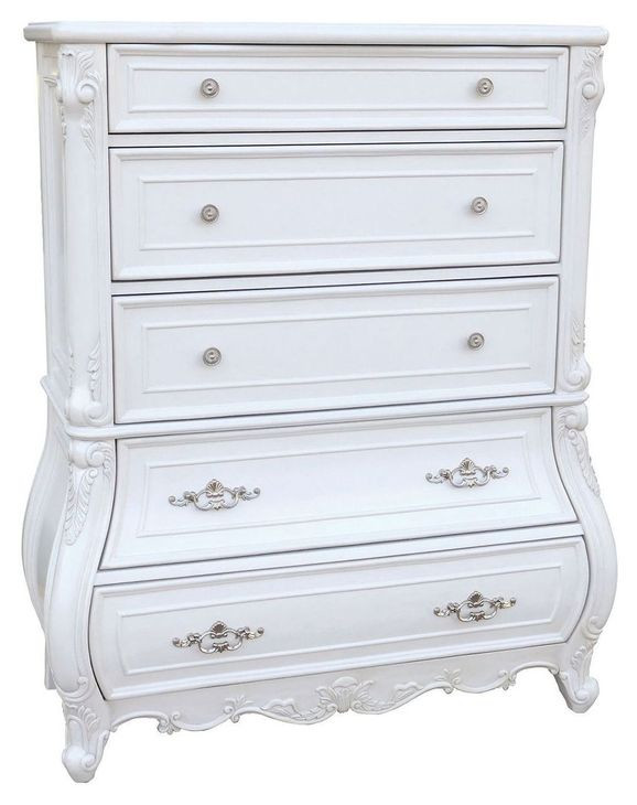 Valentini White 5 Drawer Chest