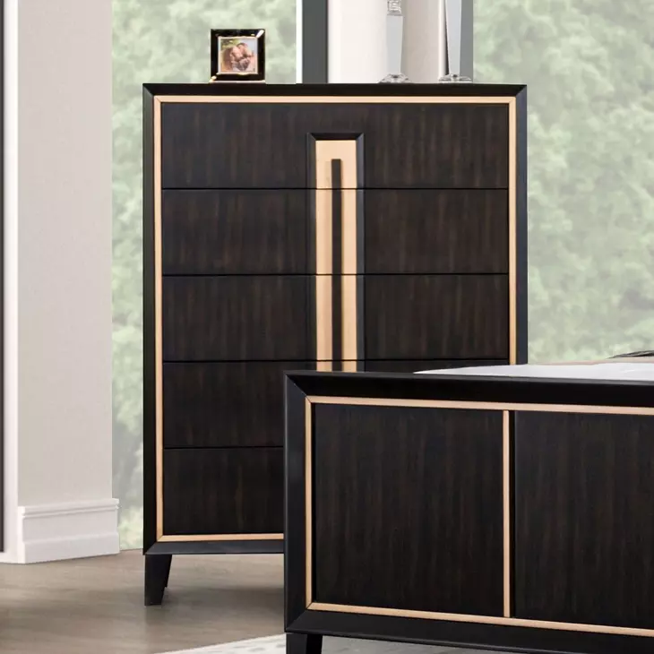 Kenyada Espresso 5 Drawer Chest