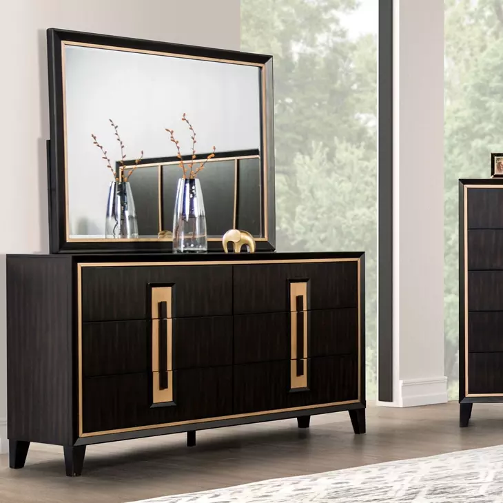 Kenyada Espresso 6 Drawer Dresser