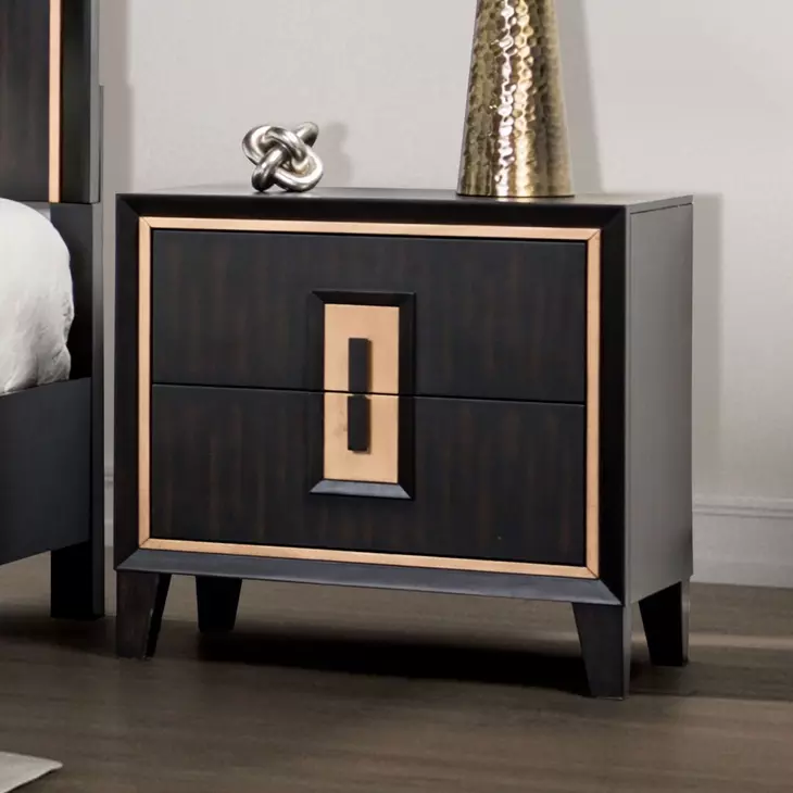 Kenyada Espresso 2 Drawer Nightstand