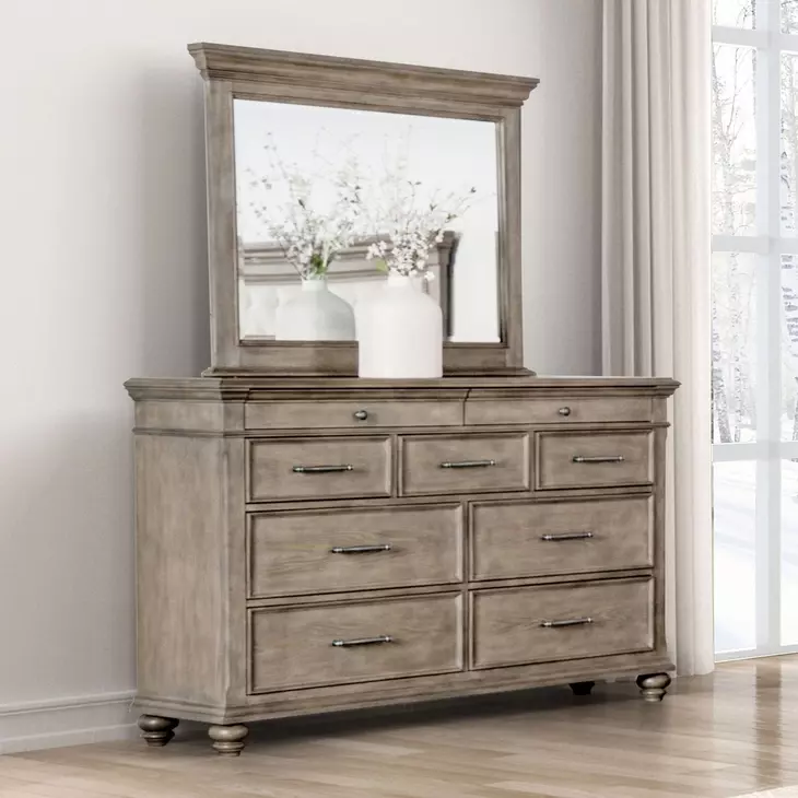 Philomath Aged Oak 9 Drawer Dresser