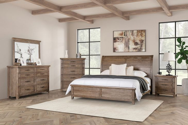 Merthyr Brown Queen Panel Bed