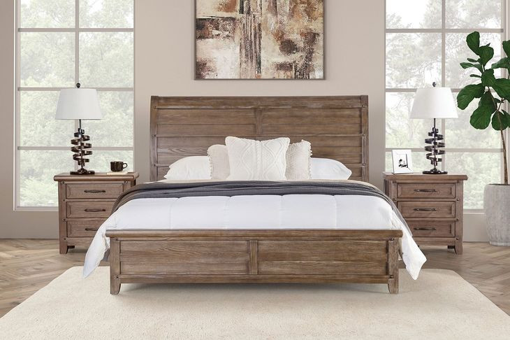 Merthyr Brown Queen Panel Bed