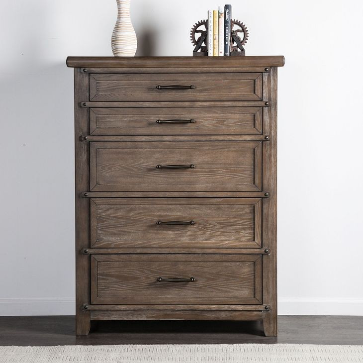 Merthyr Brown 5 Drawer Chest