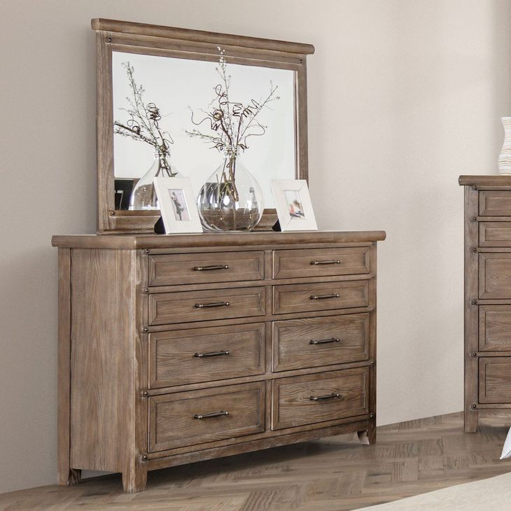 Merthyr Brown Rectangular Dresser Mirror