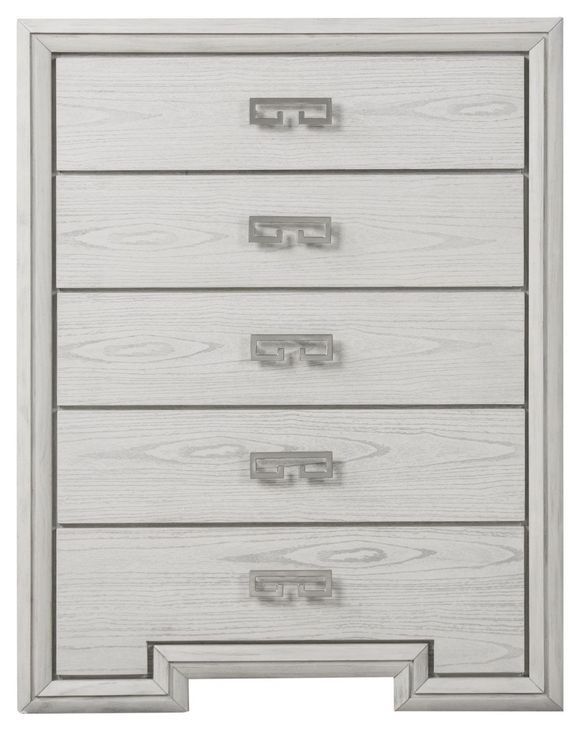 Basilone Rustic White 5 Drawer Chest