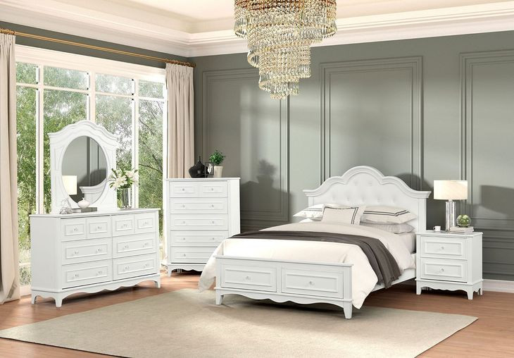 Naucalpan White Arched Dresser Mirror