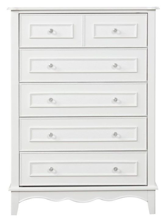 Naucalpan White 5 Drawer Chest