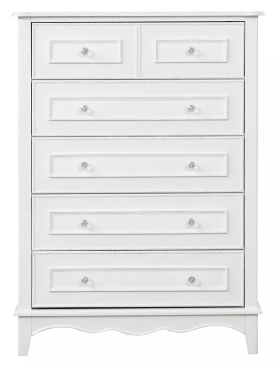 Naucalpan White 5 Drawer Chest