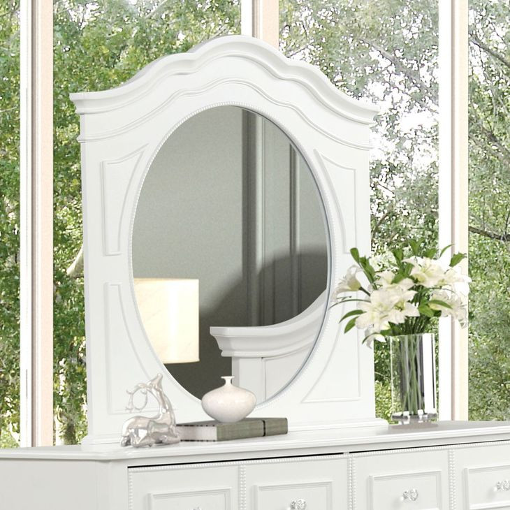 Naucalpan White Arched Dresser Mirror