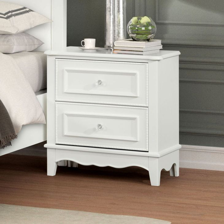 Naucalpan White 2 Drawer Nightstand