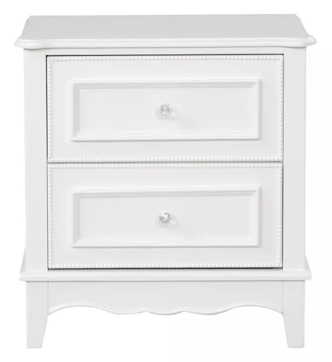 Naucalpan White 2 Drawer Nightstand