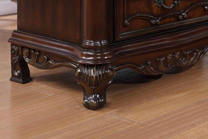 Ventresca Dark Cherry 3 Drawer Nightstand