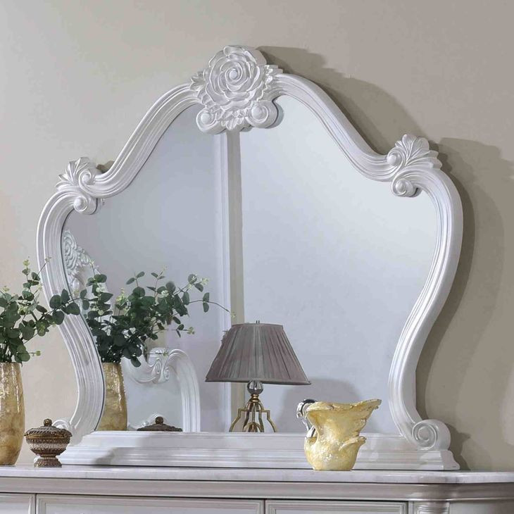 Ventresca White Arched Dresser Mirror