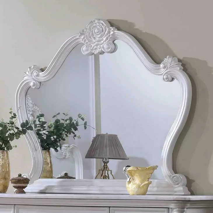 Ventresca White Arched Dresser Mirror