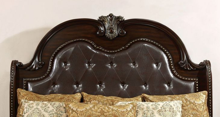 Fromberg Brown Cherry Queen Sleigh Bed