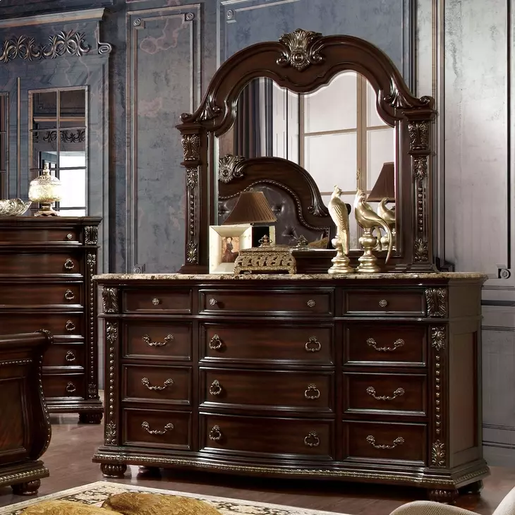 Fromberg Brown Cherry 12 Drawer Dresser