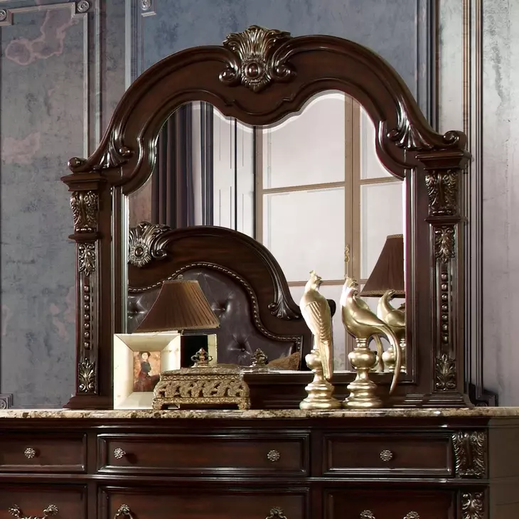 Fromberg Brown Cherry Sleigh Bedroom Set