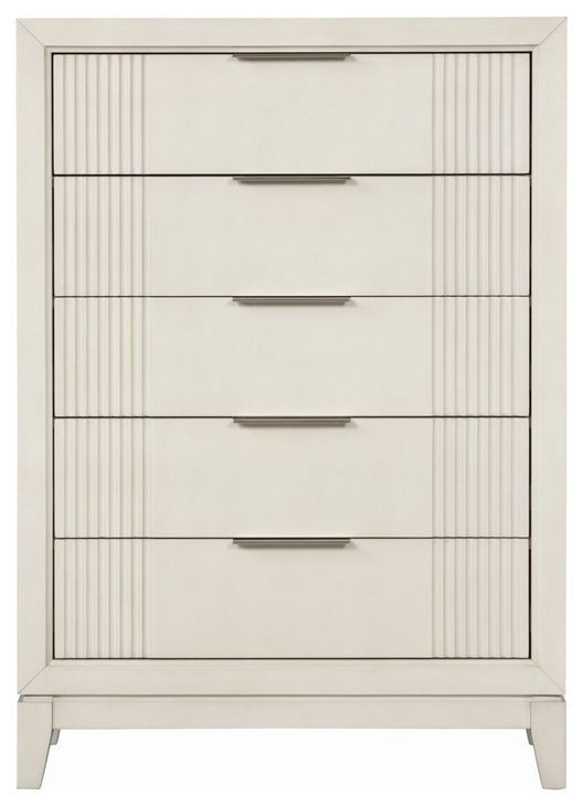 Isadore Antique White 5 Drawer Chest