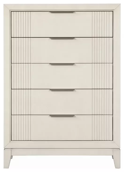Isadore Antique White 5 Drawer Chest