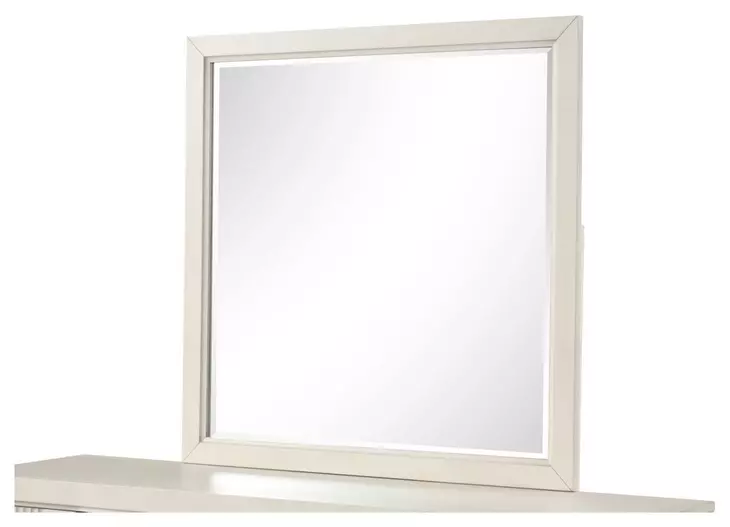 Isadore Antique White Panel Bedroom Set with LED Light