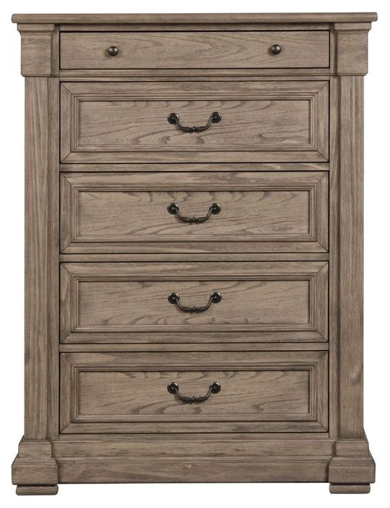 Sheringham Weathered Gray 5 Drawer Chest