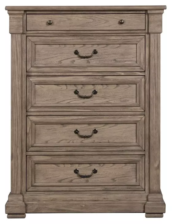 Sheringham Weathered Gray 5 Drawer Chest