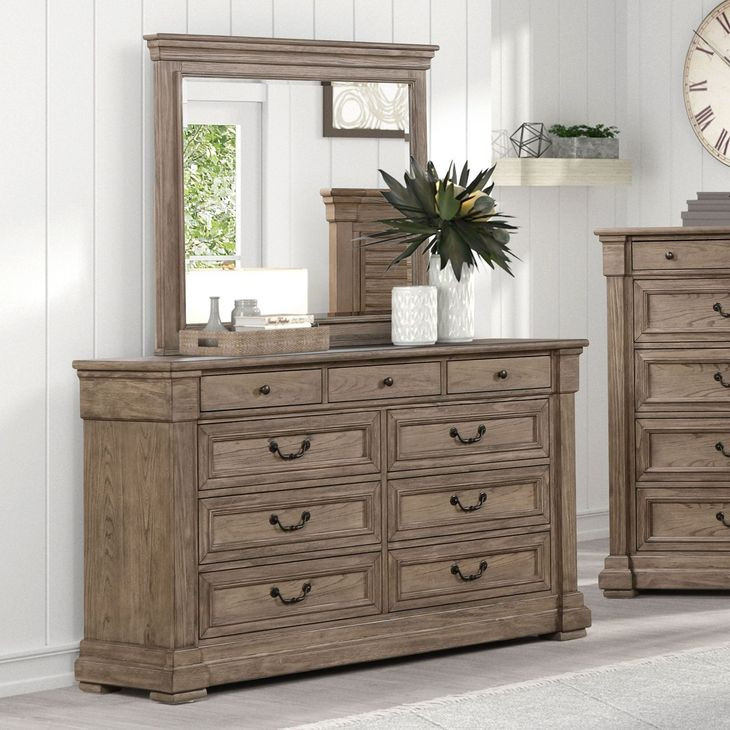 Sheringham Weathered Gray 9 Drawer Dresser