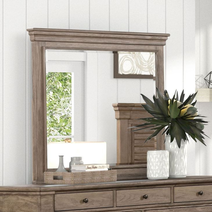 Sheringham Weathered Gray Rectangular Dresser Mirror