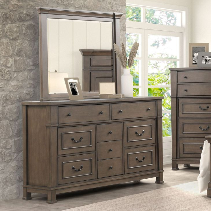 Huddersfield Dark Walnut 9 Drawer Dresser