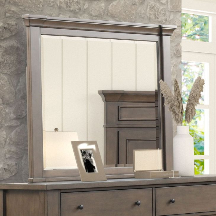 Huddersfield Dark Walnut Rectangular Dresser Mirror