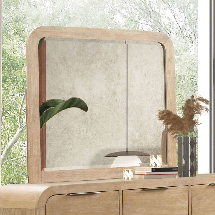 Handforth Natural Rectangular Dresser Mirror