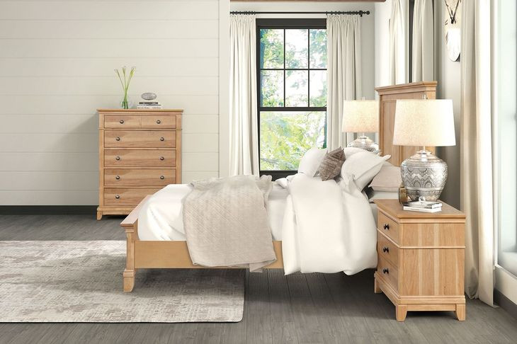 Mchenry Natural Oak Queen Panel Bed