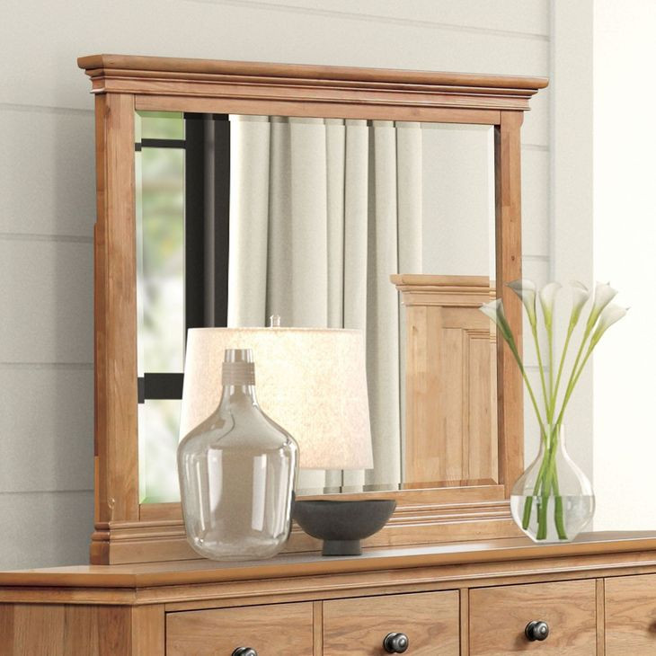 Mchenry Natural Oak Rectangular Dresser Mirror