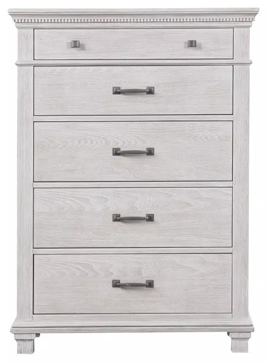 Swanley Weathered Gray 5 Drawer Chest