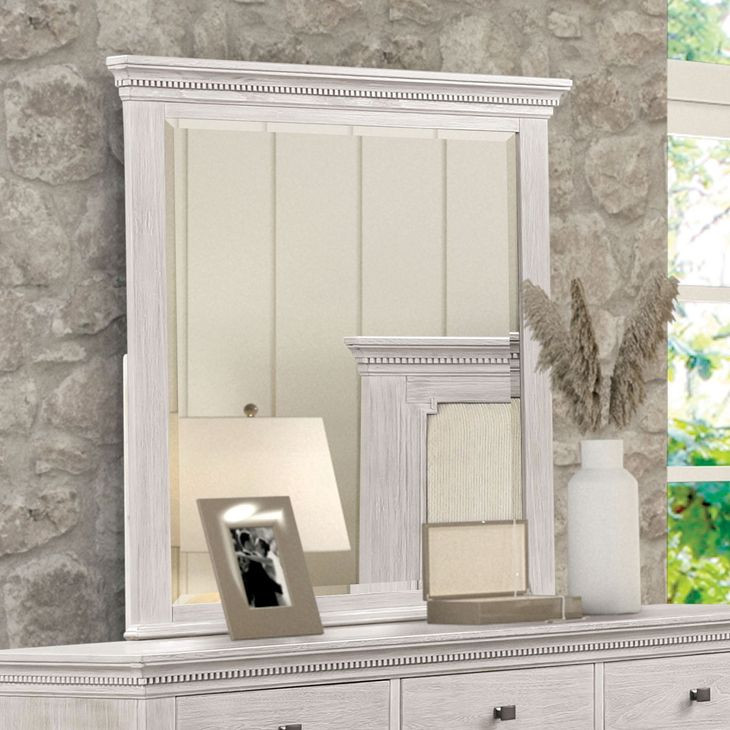 Swanley Weathered Gray Square Dresser Mirror