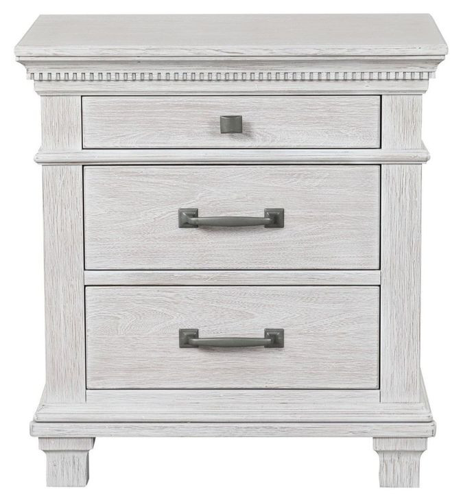 Swanley Weathered Gray 3 Drawer Nightstand