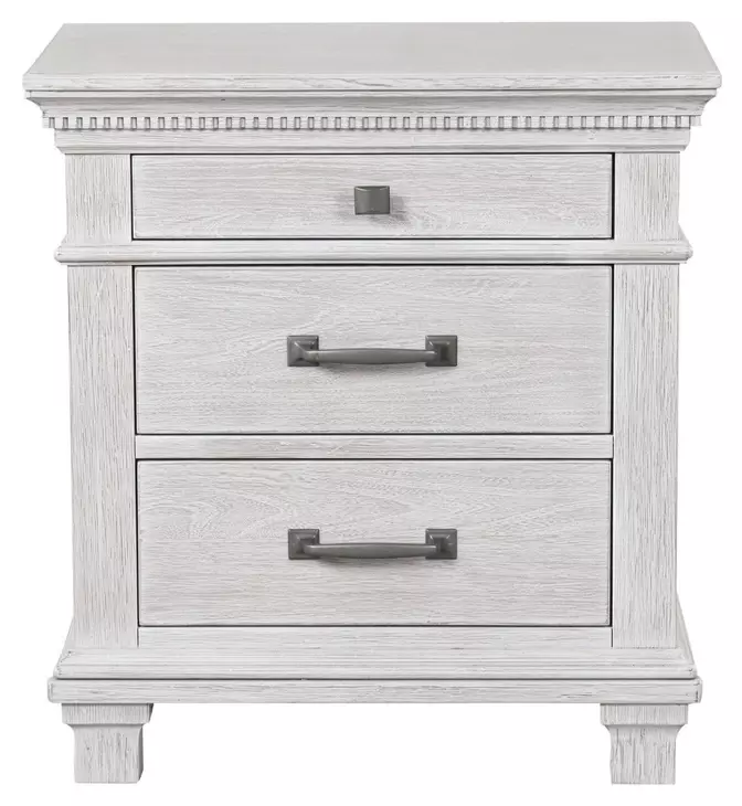 Swanley Weathered Gray 3 Drawer Nightstand
