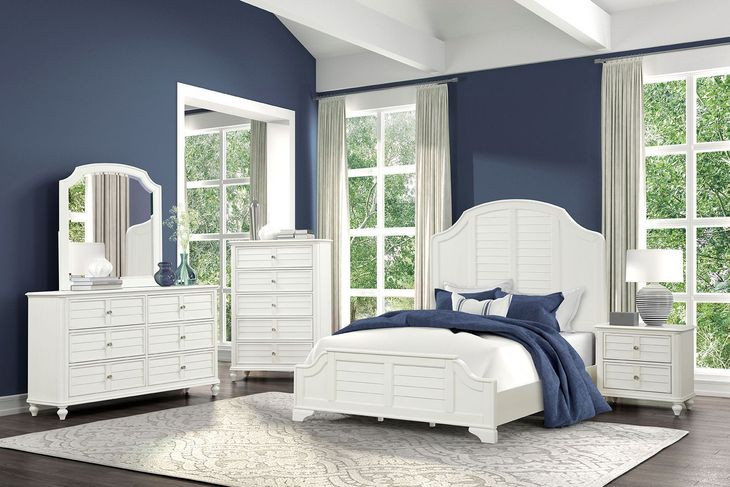 Whitehaven Antique White Panel Bedroom Set