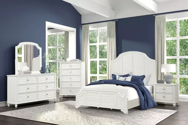 Whitehaven Antique White Panel Bedroom Set