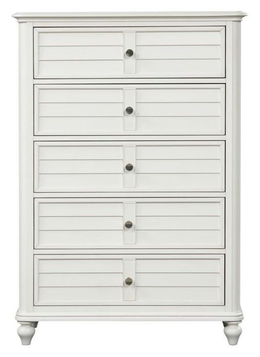 Whitehaven Antique White 5 Drawer Chest