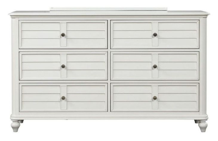 Whitehaven Antique White 6 Drawer Dresser