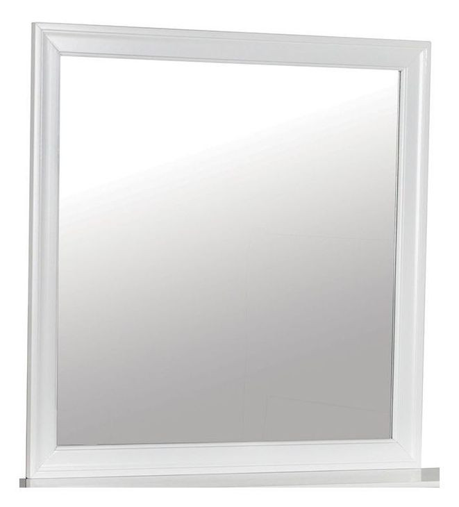 Louis Philippe White Square Dresser Mirror