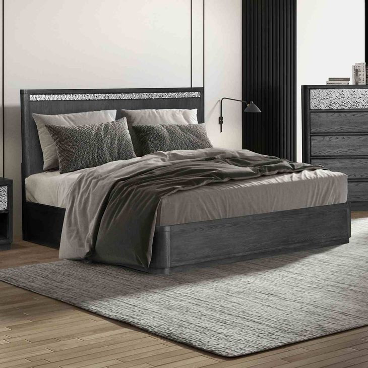 Sterling West Ash Gray King Panel Bed