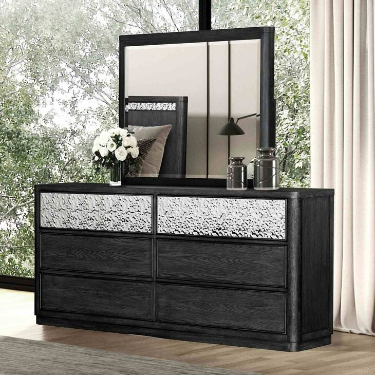 Sterling West Ash Gray Rectangular Dresser Mirror