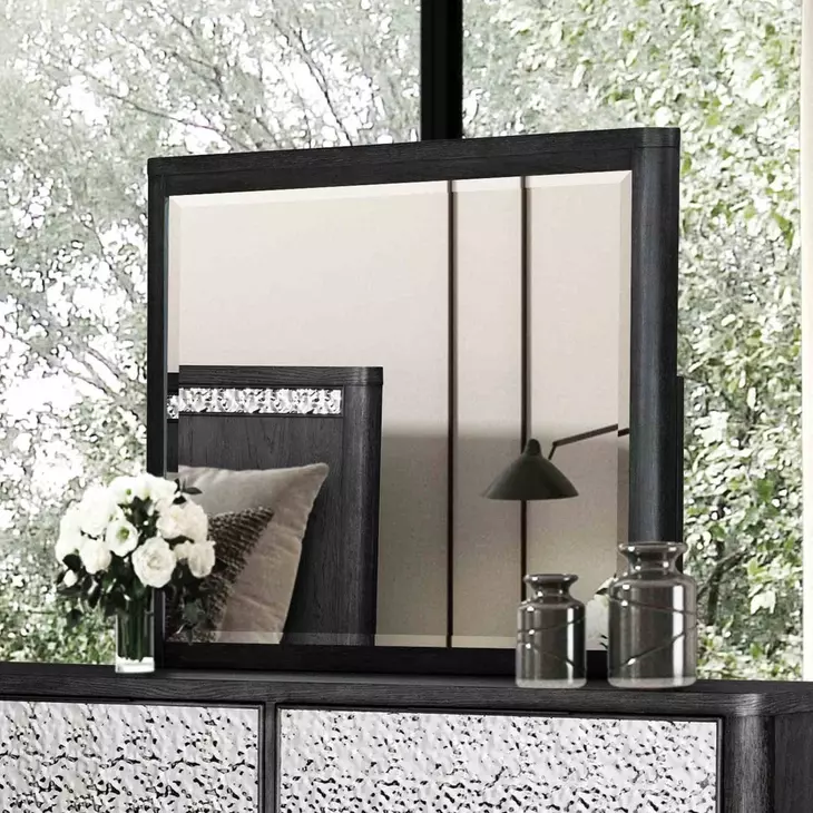 Sterling West Ash Gray Rectangular Dresser Mirror