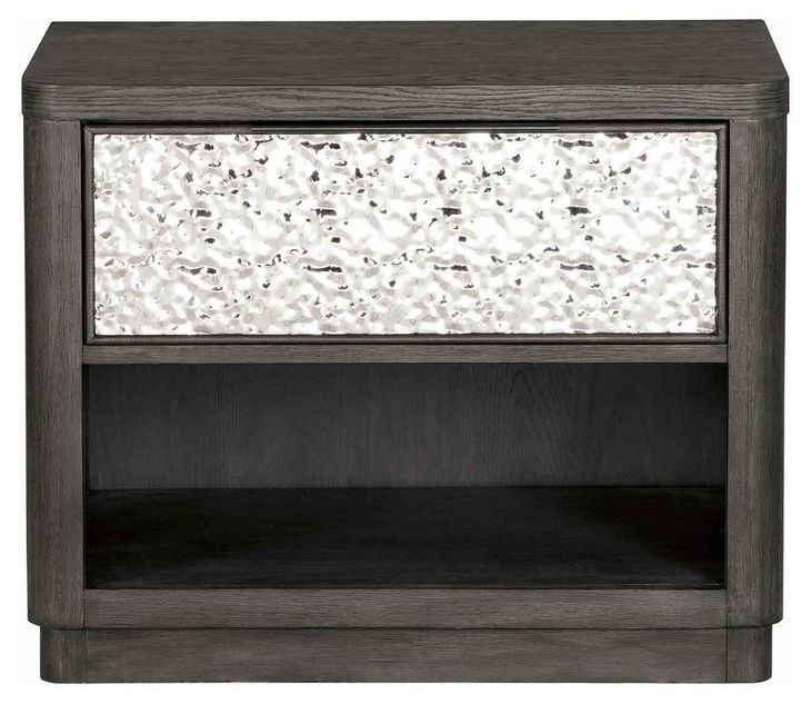 Sterling West Ash Gray 1 Drawer Nightstand with USB Charging